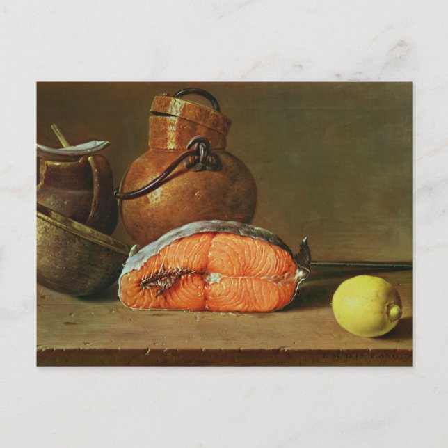 Still Life with a Piece of Salmon Postcard (Front)