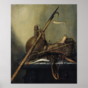 Still Life with a Pitcher and Crustaceans Poster