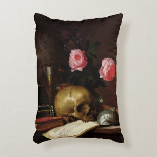 Still Life with a Skull Accent Pillow