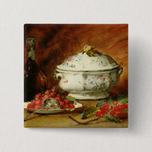 Still Life with a Soup Tureen 2 Inch Square Button