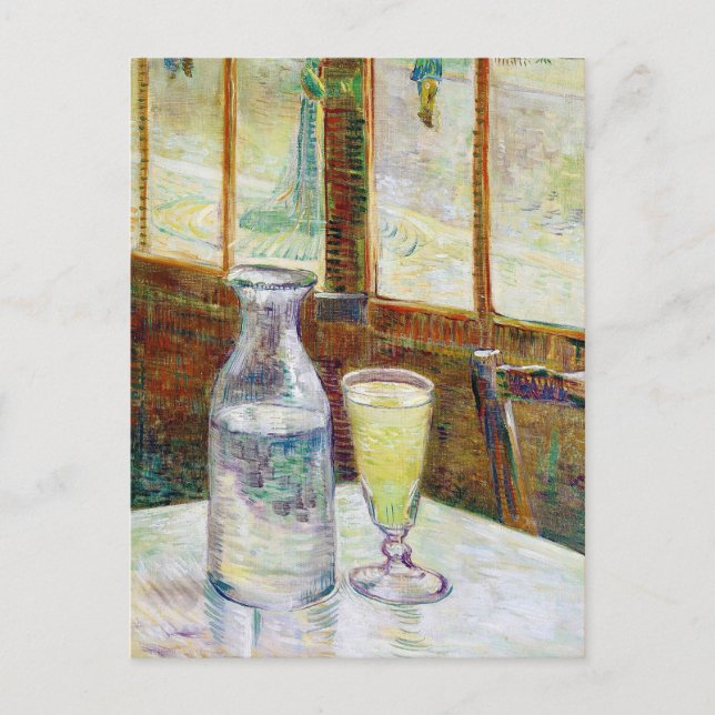 Still Life with Absinthe Vincent van Gogh paint Postcard (Front)