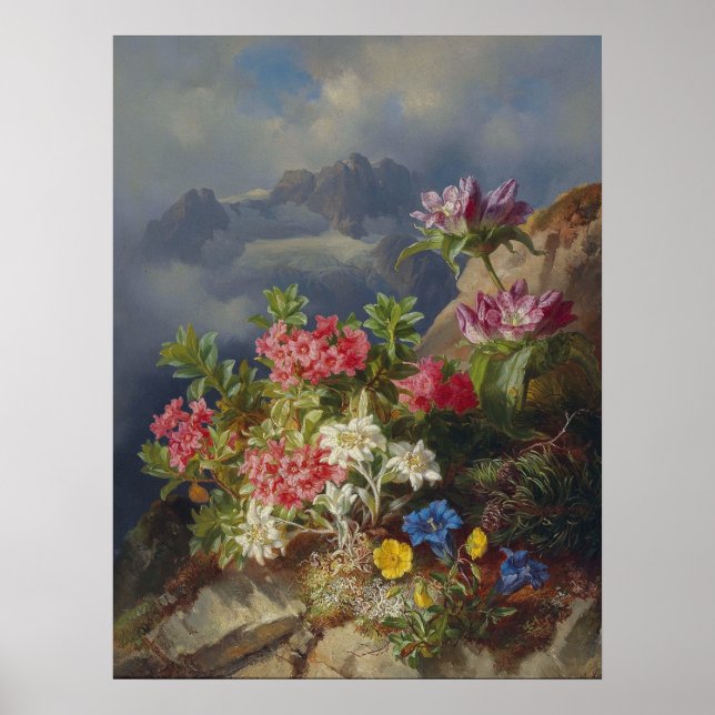 Still Life with Alpine Flowers – Andreas Lach Poster (Front)
