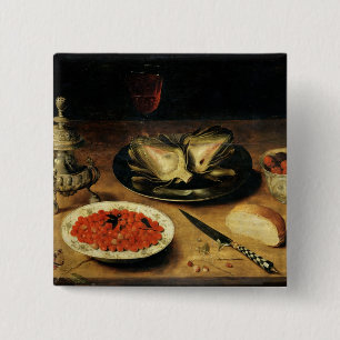 Still Life with an Artichoke 2 Inch Square Button