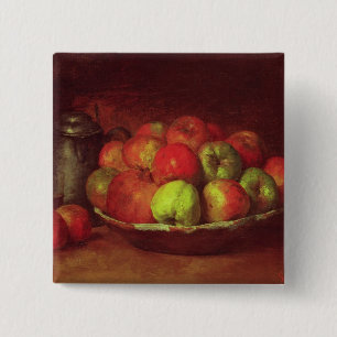 Still Life with Apples and a Pomegranate 2 Inch Square Button