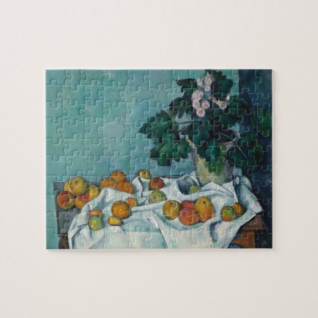Still Life with Apples and a Pot of Primroses: Jigsaw Puzzle (Horizontal)