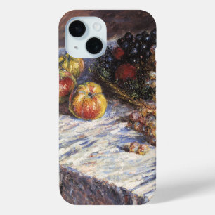 Still Life with Apples and Grapes by Claude Monet iPhone 15 Case
