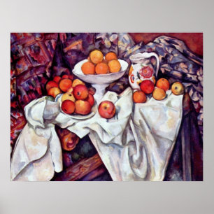 Still Life with Apples and Oranges by Paul Cezanne Poster