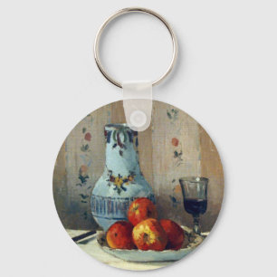 Still Life with Apples and Pitcher - Pissarro Keychain
