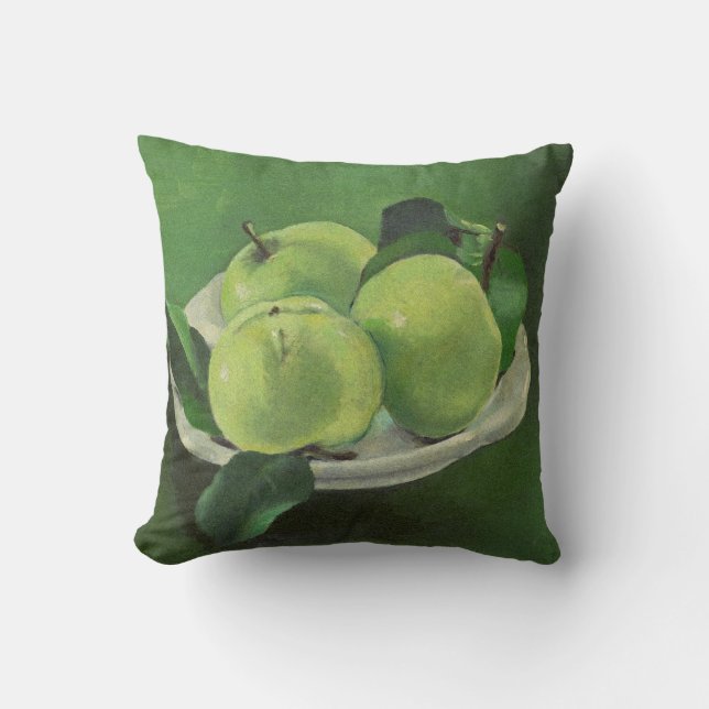 Still life with apples by Mikulas Galanda Throw Pillow (Front)