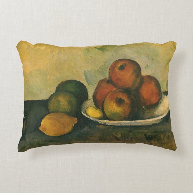Still Life with Apples by Paul Cezanne Accent Pillow (Front)
