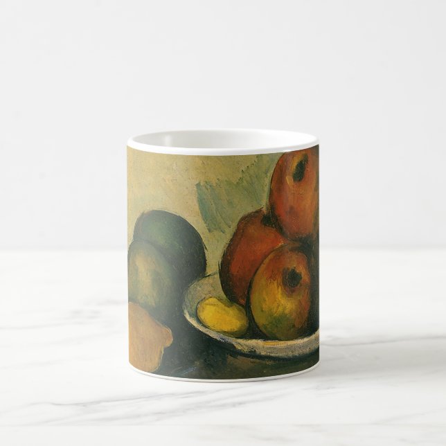 Still Life with Apples by Paul Cezanne Coffee Mug (Center)