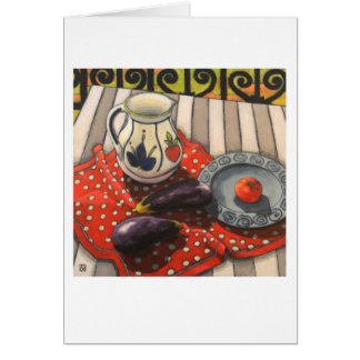 'Still life with aubergine' Art Card