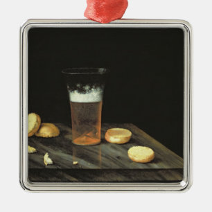 Still life with Beer Glass Metal Ornament