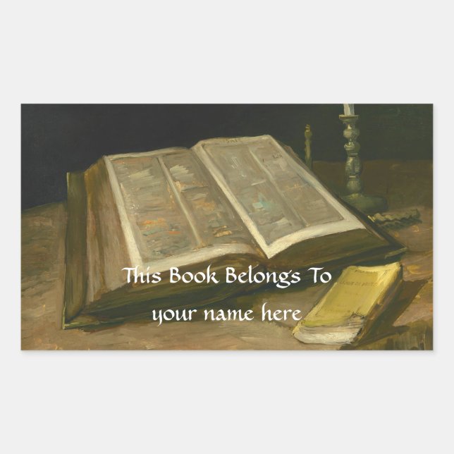 Still life with Bible by Vincent Van Gogh Sticker (Front)