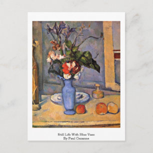 Still Life With Blue Vase By Paul Cezanne Postcard