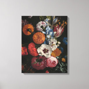 Still Life with Bouquet of Flowers Johan Johnsen Canvas Print
