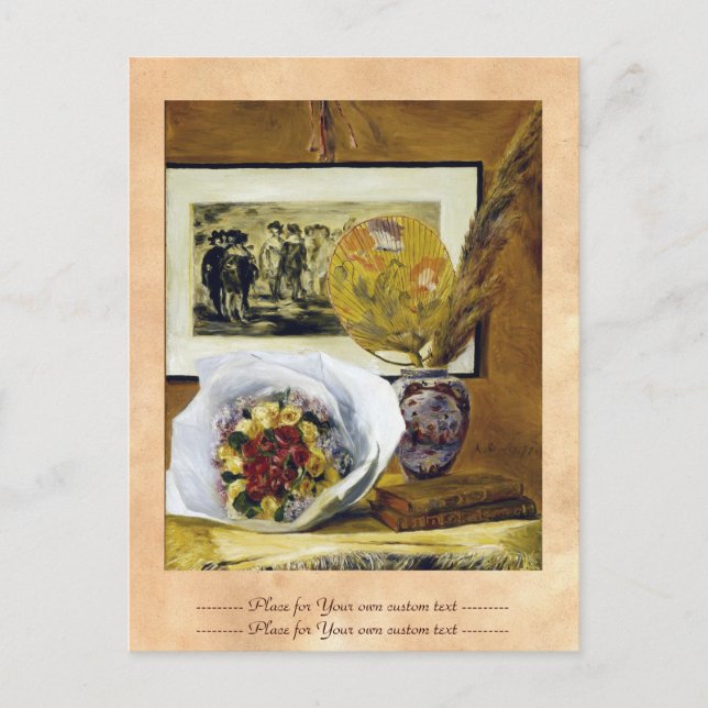 Still Life with Bouquet Pierre Auguste Renoir Postcard (Front)