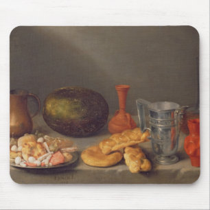 Still life with bread, 1648 mouse pad