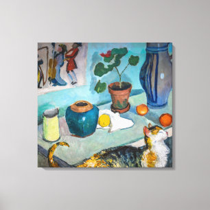 Still Life with Cat   Auguste Macke   Canvas Print