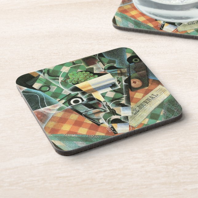 Still Life with Checked Tablecloth by Juan Gris Coaster (Left Side)