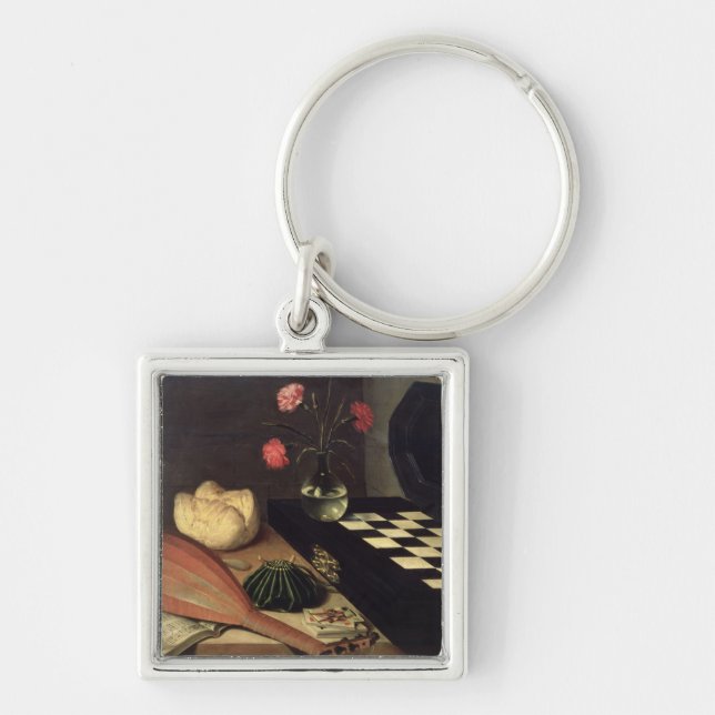 Still Life with Chess-board, 1630 Keychain (Front)