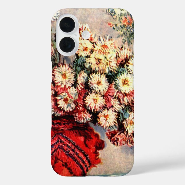 Still life with Chrysanthemums by Claude Monet Case-Mate iPhone Case (Back)