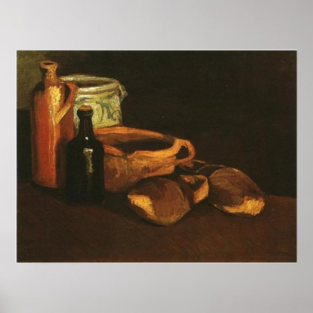 Still Life with Clogs and Pots, Van Gogh Poster (Front)