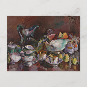 Still Life with Coffee Cups   Anton Faistauer Postcard