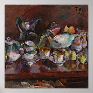 Still Life with Coffee Cups   Anton Faistauer Poster