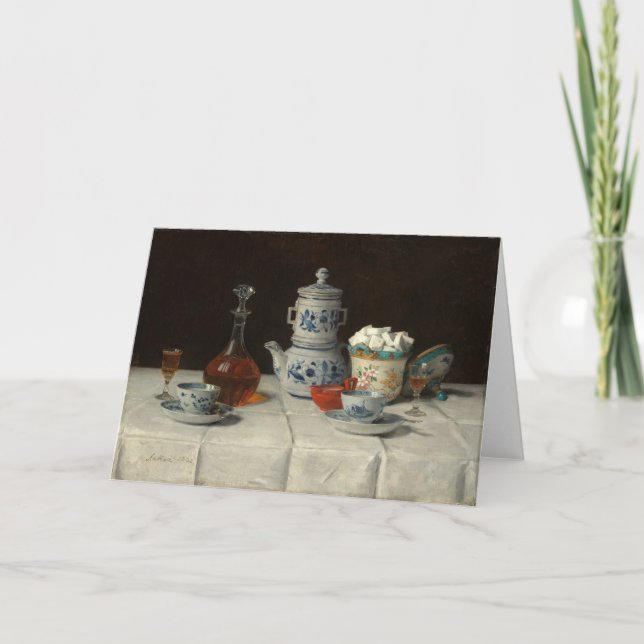 Still Life with Coffee Setting | Albert Anker Card (Front)