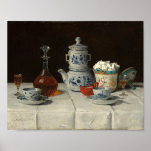 Still Life with Coffee Setting   Albert Anker Poster