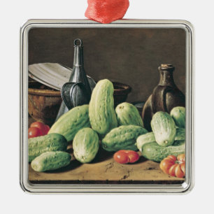 Still Life with Cucumbers and Tomatoes Metal Ornament