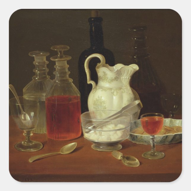 Still Life with Decanters Square Sticker (Front)