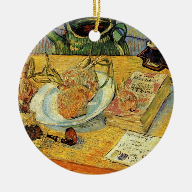 Still Life with Drawing Board by Vincent van Gogh Ceramic Ornament (Front)