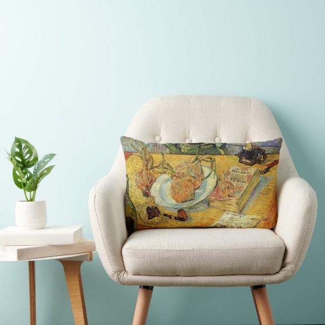 Still Life with Drawing Board by Vincent van Gogh Lumbar Pillow (Chair)