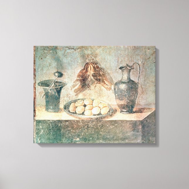 Still life with eggs and thrushes canvas print (Front)
