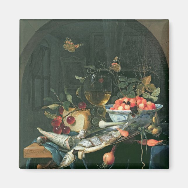 Still Life with Fish Platter Magnet (Front)