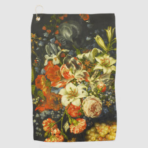 Still Life with Flowers and Fruit  Golf Towel