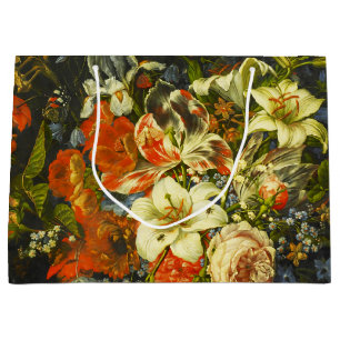 Still Life with Flowers and Fruit  Large Gift Bag