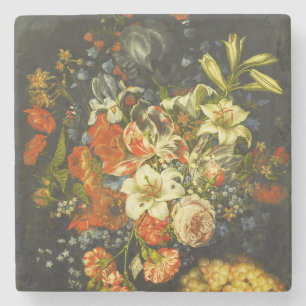 Still Life with Flowers and Fruit Stone Coaster