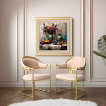 Still Life with Flowers and Plums - Print