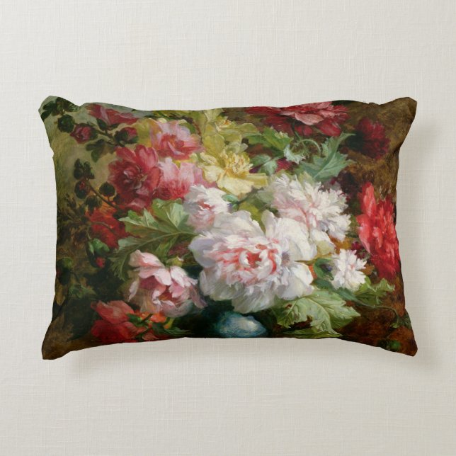 Still life with flowers and sheet music decorative pillow (Front)