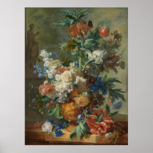 Still life with Flowers by Jan van Huysum Poster