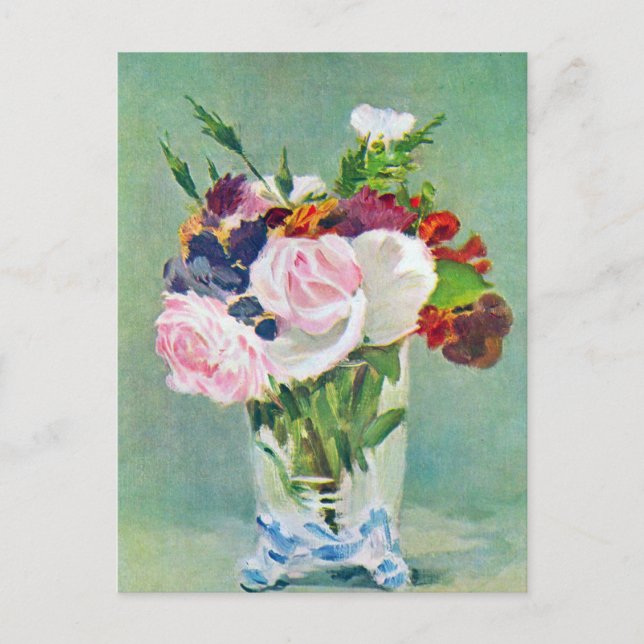 Still Life with Flowers by Manet Postcard (Front)