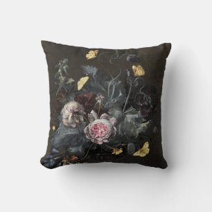 Still Life with Flowers by Otto van Schrieck Throw Pillow