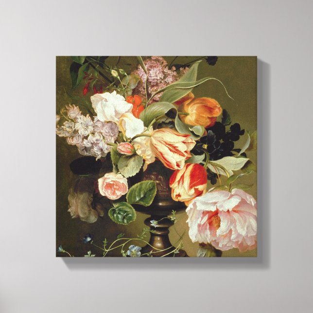 Still life with flowers canvas print (Front)