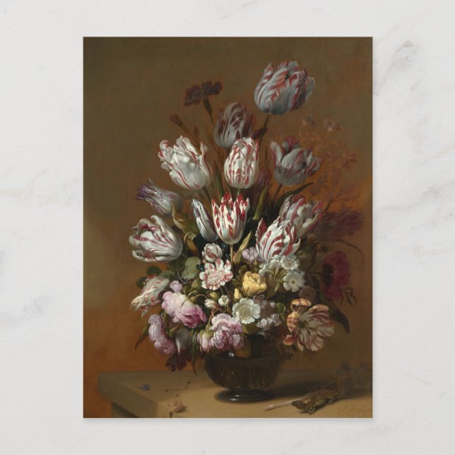 Still Life with Flowers Hans Bollongier Fine Art Postcard (Front)