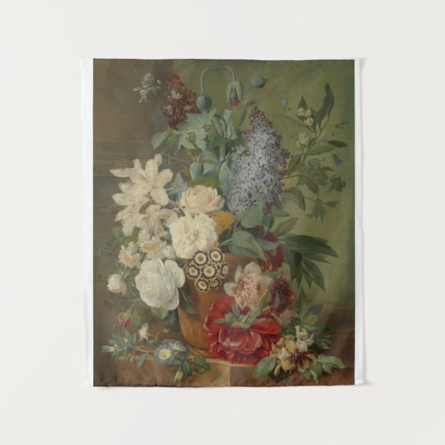 Still Life With Flowers in a Terracotta Vase Tapestry (Front)