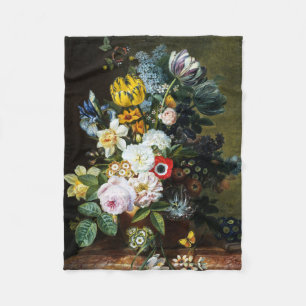 Still Life with Flowers painting Fleece Blanket