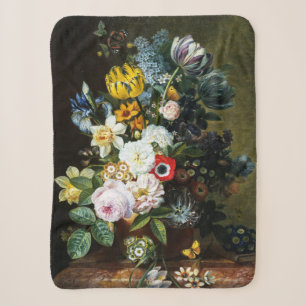 Still Life with Flowers painting Sherpa Blanket